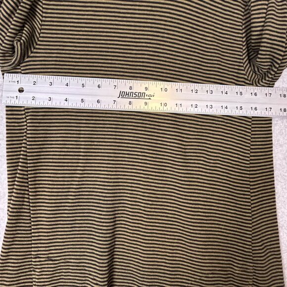 J.Jill Sweater Dress Women's Small Olive Green Black Striped Long Sleeve Pockets - Picture 6 of 14